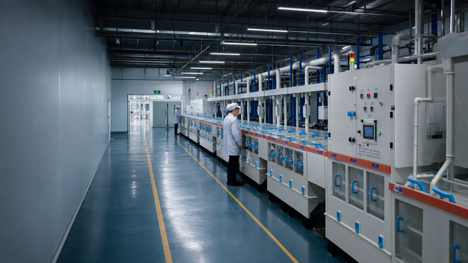 赣州 PCB 制造基地的连续生产设备与操作人员